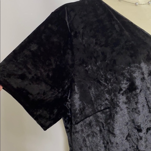 🌻 3/25 🌻 Plus Size EVRI Black Velvet Wrap Dress - Picture 7 of 13